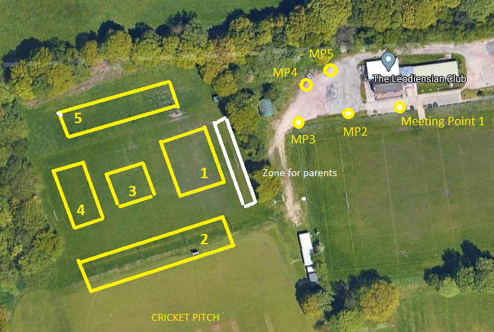 CoVid Leos map with Meeting Points and Activity Areas