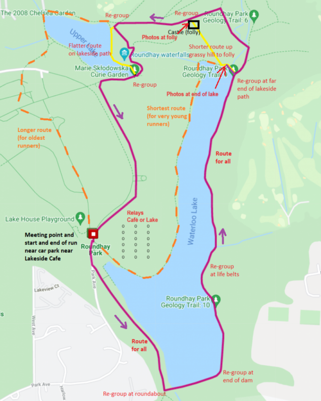 Juniors Xmas run round Roundhay Lake 2023